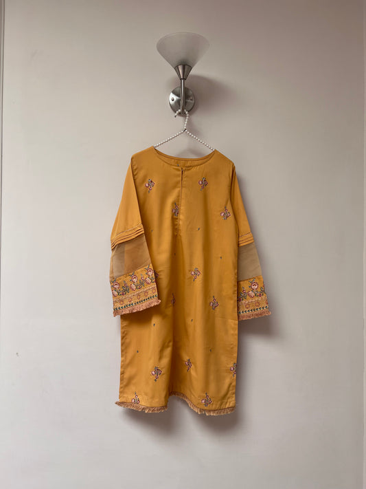 Mustard Embroided Co-ord Set