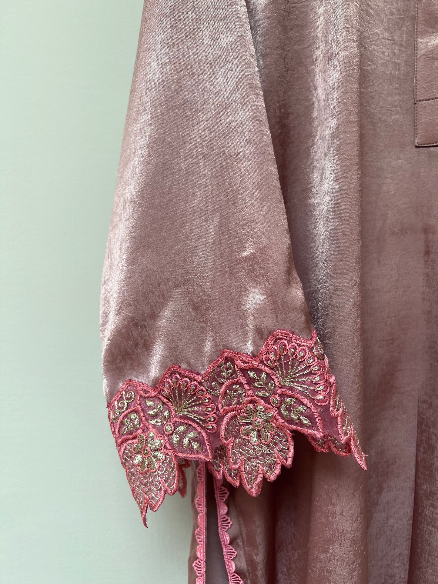 Pink Silk velvet Co-ord Set